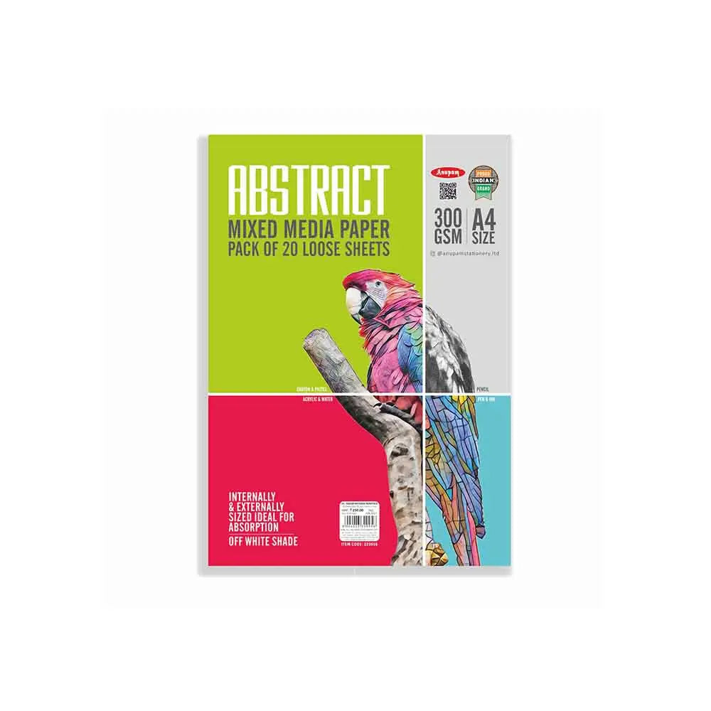 Anupam Mix Media Paper Abstract Loose Sheets 180 GSM - 300 GSM Anupam